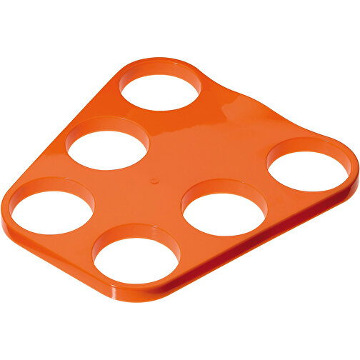 Serviertablett , orange, ABS, 22,50cm x 1,20cm x 20,80cm (Länge x Höhe x Breite), Bild 1
