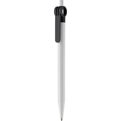 Kugelschreiber Futurepoint Hardcolour , weiß / schwarz, ABS, 14,50cm (Länge), Bild 1