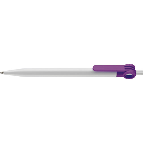 Kugelschreiber Futurepoint Hardcolour , weiss / purple, ABS, 14,50cm (Länge), Bild 3
