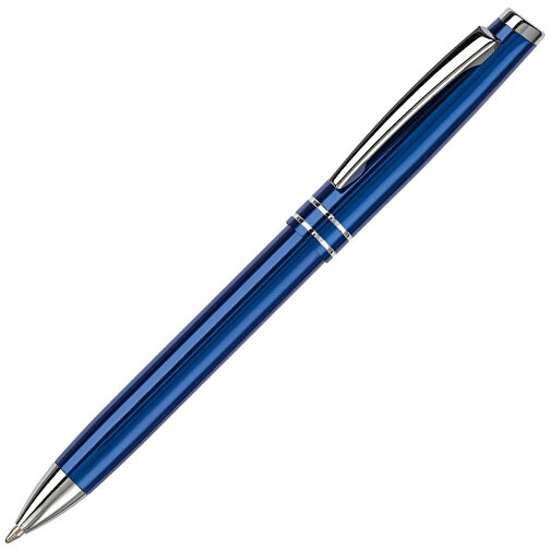 Aluminium Kugelschreiber Mit 2 Ringen , dunkelblau, Aluminium, 13,80cm (Länge), Bild 2