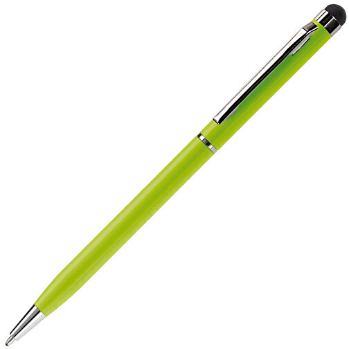 Kugelschreiber Mit Touch , hellgrün, Aluminium, 13,60cm (Länge), Bild 2