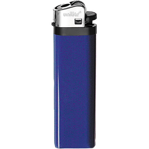Unilite® U-30 03 Reibradfeuerzeug , Unilite, blau, AS/ABS, 2,30cm x 8,00cm x 1,10cm (Länge x Höhe x Breite), Bild 1