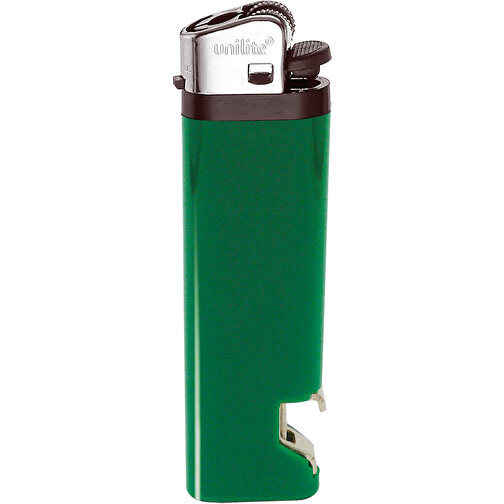 Unilite® U-30 OP 05 Reibradfeuerzeug , Unilite, grün, AS/ABS, 2,30cm x 8,10cm x 1,10cm (Länge x Höhe x Breite), Bild 1