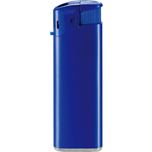 Unilite® U-801 03 Elektronik-Feuerzeug , Unilite, blau, AS/ABS, 2,50cm x 8,20cm x 1,20cm (Länge x Höhe x Breite), Bild 1