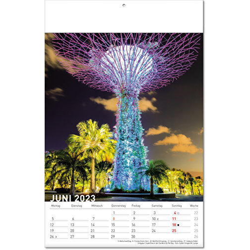 Kalender 'Destinationer' i formatet 24 x 37,5 cm, med vikta sidor, Bild 7