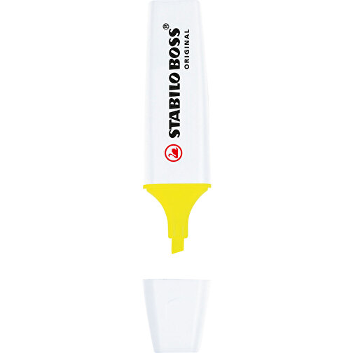 STABILO BOSS ORIGINAL Leuchtmarkierer , Stabilo, weiß, gelbe Tinte, Kunststoff, 10,50cm x 1,70cm x 2,70cm (Länge x Höhe x Breite), Bild 1