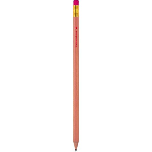 STABILO crayon graphite hexagonal en bois naturel avec bout gomme, Image 1