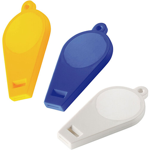 Pfeife 'Schlüsselanhänger' , standard-gelb, Kunststoff, 8,00cm x 0,80cm x 4,00cm (Länge x Höhe x Breite), Bild 2
