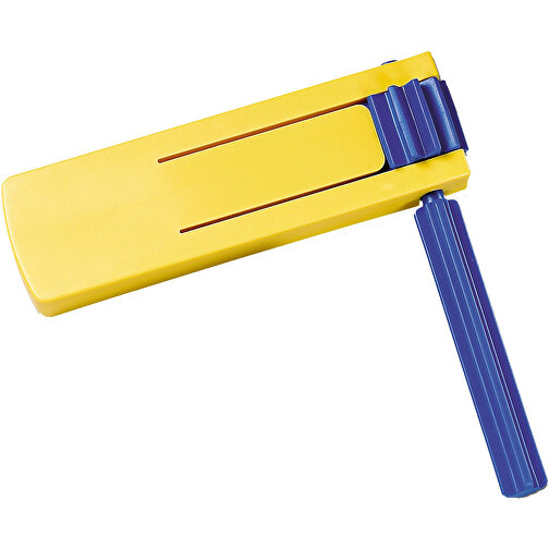 Ratsche 'Supreme' , standard-gelb/standard-blau PS, Kunststoff, 15,00cm x 3,10cm x 15,00cm (Länge x Höhe x Breite), Bild 1