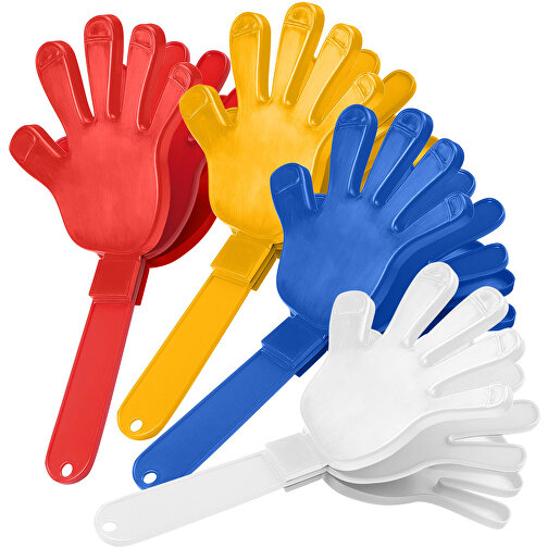 Klapper 'Hand', Einfarbig , weiß, Kunststoff, 26,50cm x 2,20cm x 14,20cm (Länge x Höhe x Breite), Bild 2
