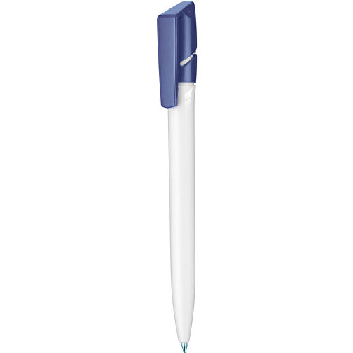 Kugelschreiber TWISTER , Ritter-Pen, himmelblau/weiß, ABS-Kunststoff, 14,50cm (Länge), Bild 1