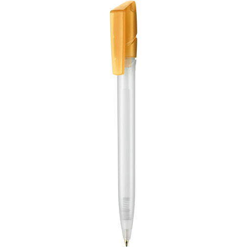 Kugelschreiber TWISTER FROZEN , Ritter-Pen, mango-gelb/weiss, ABS-Kunststoff, 14,50cm (Länge), Bild 1