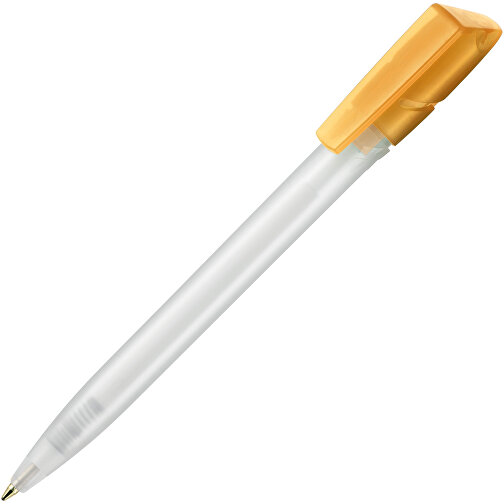 Kugelschreiber TWISTER FROZEN , Ritter-Pen, mango-gelb/weiss, ABS-Kunststoff, 14,50cm (Länge), Bild 2
