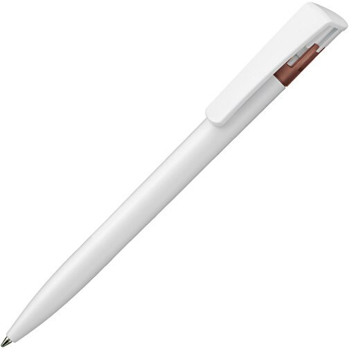 Kugelschreiber All-Star SF , Ritter-Pen, mocca-braun/weiss, ABS-Kunststoff, 14,70cm (Länge), Bild 2