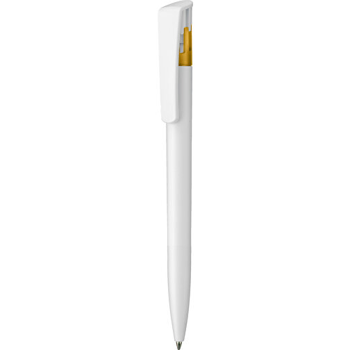 Kugelschreiber All-Star SF , Ritter-Pen, mango-gelb/weiß, ABS-Kunststoff, 14,70cm (Länge), Bild 1
