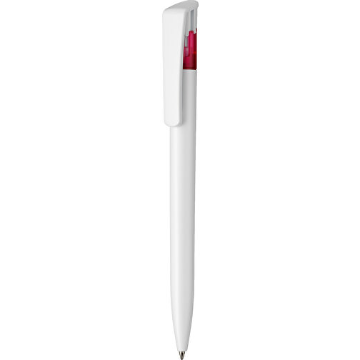 Kugelschreiber All-Star SF , Ritter-Pen, kirsch-rot/weiss, ABS-Kunststoff, 14,70cm (Länge), Bild 1