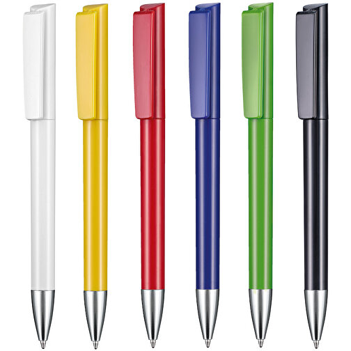 Kugelschreiber GLORY , Ritter-Pen, mais-gelb, ABS-Kunststoff, Messing, 14,20cm (Länge), Bild 4