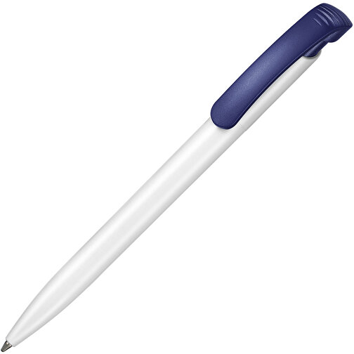 Kugelschreiber CLEAR , Ritter-Pen, azurblau/weiss, ABS-Kunststoff, 14,80cm (Länge), Bild 2