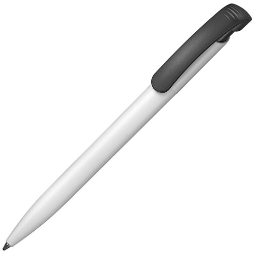 Kugelschreiber CLEAR , Ritter-Pen, schwarz/weiß, ABS-Kunststoff, 14,80cm (Länge), Bild 2