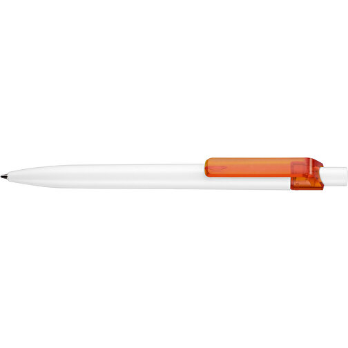 Kugelschreiber Insider ST , Ritter-Pen, clementine/weiss, ABS-Kunststoff, 14,20cm (Länge), Bild 3
