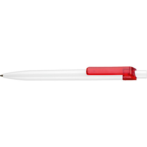 Kugelschreiber Insider ST , Ritter-Pen, feuer-rot/weiss, ABS-Kunststoff, 14,20cm (Länge), Bild 3