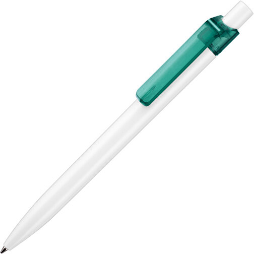 Kugelschreiber Insider ST , Ritter-Pen, smaragd-grün/weiß, ABS-Kunststoff, 14,20cm (Länge), Bild 2