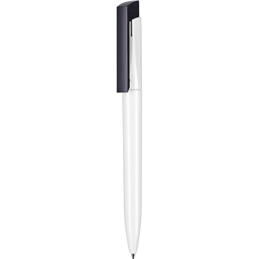 Kugelschreiber FRESH , Ritter-Pen, weiß/schwarz, ABS-Kunststoff, 14,50cm (Länge), Bild 1