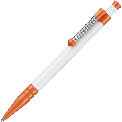 Kugelschreiber SPRING , Ritter-Pen, orange/weiß, ABS-Kunststoff, 14,10cm (Länge), Bild 2