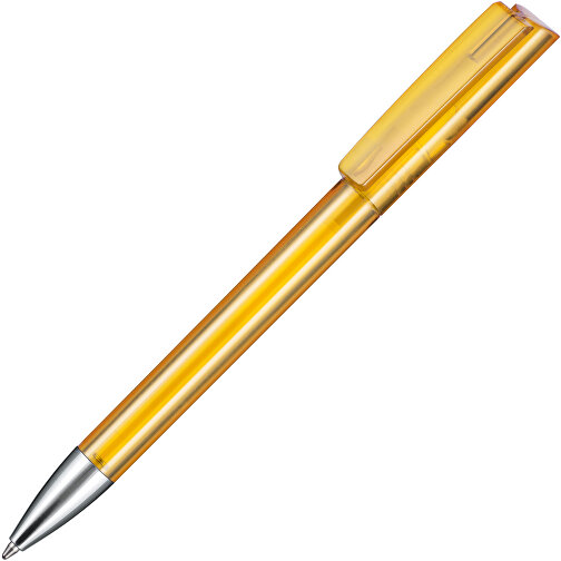 Kugelschreiber GLORY TRANSPARENT , Ritter-Pen, sonnenblumengelb, ABS-Kunststoff, Messing, 14,20cm (Länge), Bild 2