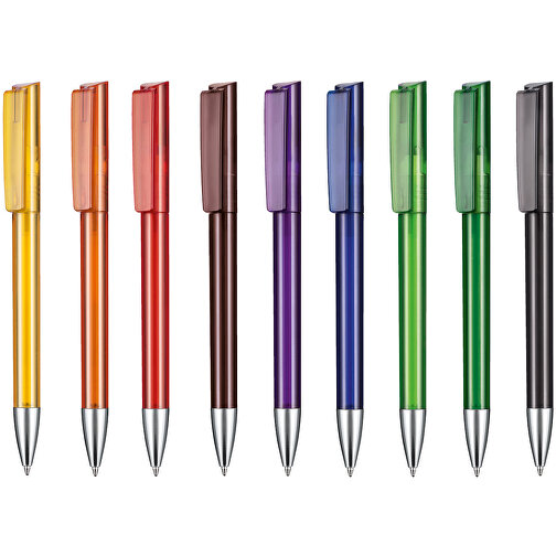 Kugelschreiber GLORY TRANSPARENT , Ritter-Pen, sonnenblumengelb, ABS-Kunststoff, Messing, 14,20cm (Länge), Bild 4