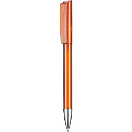 Kugelschreiber GLORY TRANSPARENT , Ritter-Pen, flamingo, ABS-Kunststoff, Messing, 14,20cm (Länge), Bild 1