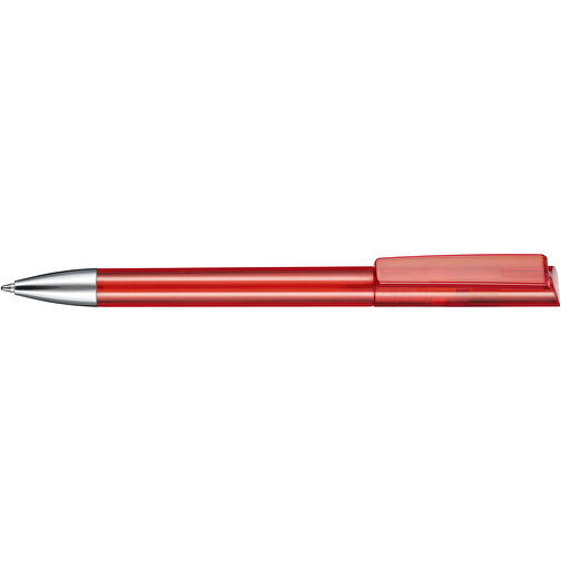 Kugelschreiber GLORY TRANSPARENT , Ritter-Pen, feuer-rot, ABS-Kunststoff, Messing, 14,20cm (Länge), Bild 3