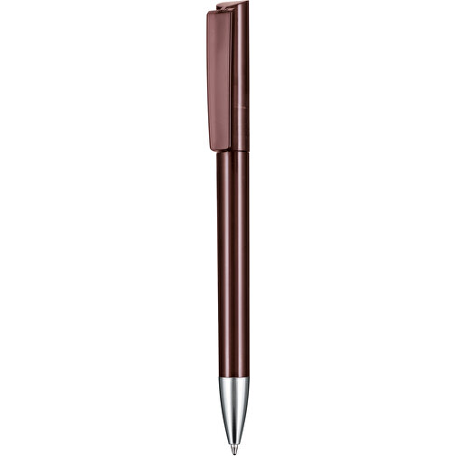 Kugelschreiber GLORY TRANSPARENT , Ritter-Pen, rubin-rot, ABS-Kunststoff, Messing, 14,20cm (Länge), Bild 1