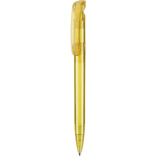 Kugelschreiber CLEAR TRANSPARENT , Ritter-Pen, ananas-gelb, ABS-Kunststoff, 14,80cm (Länge), Bild 1