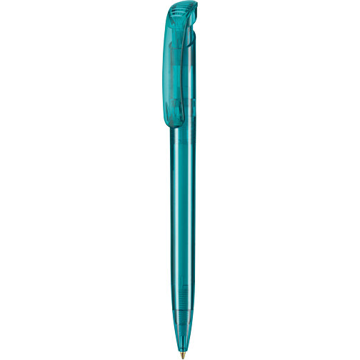 Kugelschreiber CLEAR TRANSPARENT , Ritter-Pen, türkis, ABS-Kunststoff, 14,80cm (Länge), Bild 1