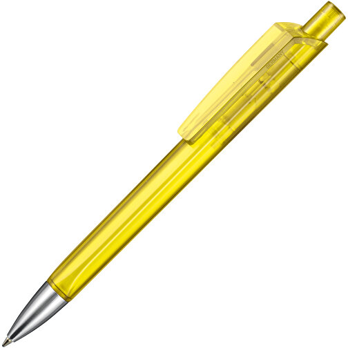 Kugelschreiber TRI-STAR TRANSPARENT , Ritter-Pen, ananas-gelb, ABS-Kunststoff, 14,00cm (Länge), Bild 2