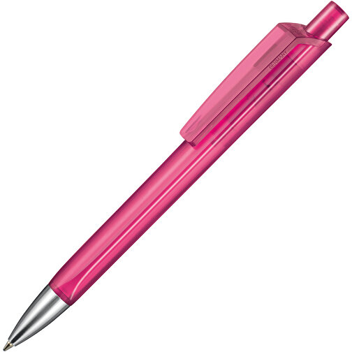 Kugelschreiber TRI-STAR TRANSPARENT , Ritter-Pen, magenta, ABS-Kunststoff, 14,00cm (Länge), Bild 2