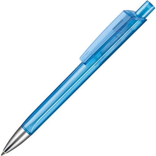 Kugelschreiber TRI-STAR TRANSPARENT , Ritter-Pen, karibikblau, ABS-Kunststoff, 14,00cm (Länge), Bild 2