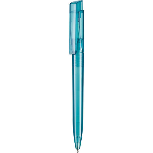Kugelschreiber FRESH TRANSPARENT , Ritter-Pen, türkis, ABS-Kunststoff, 14,50cm (Länge), Bild 1