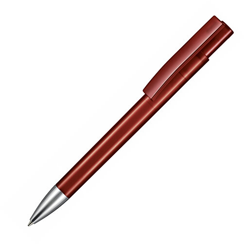 Kugelschreiber STRATOS TRANSPARENT , Ritter-Pen, rubin-rot, ABS-Kunststoff, 14,50cm (Länge), Bild 2