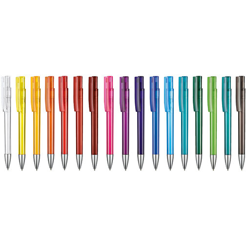 Kugelschreiber STRATOS TRANSPARENT , Ritter-Pen, magenta, ABS-Kunststoff, 14,50cm (Länge), Bild 4