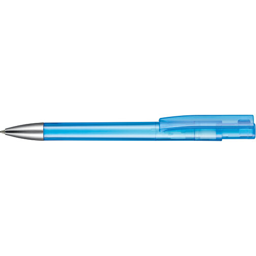 Kugelschreiber STRATOS TRANSPARENT , Ritter-Pen, karibikblau, ABS-Kunststoff, 14,50cm (Länge), Bild 3