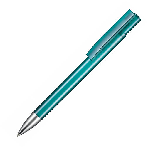 Kugelschreiber STRATOS TRANSPARENT , Ritter-Pen, türkis, ABS-Kunststoff, 14,50cm (Länge), Bild 2