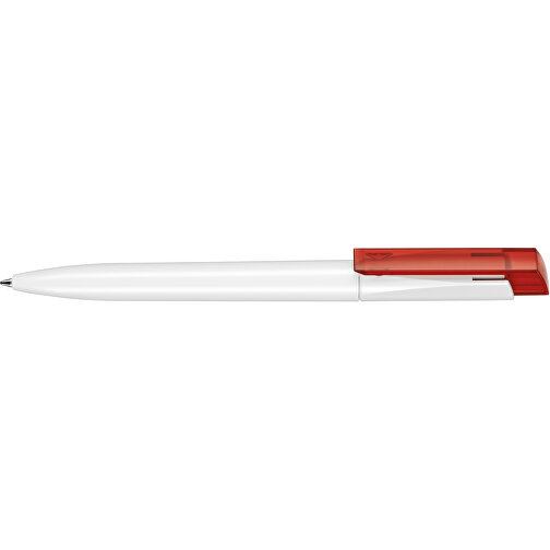 Kugelschreiber Fresh ST , Ritter-Pen, kirsch-rot/weiss, ABS-Kunststoff, 14,50cm (Länge), Bild 3