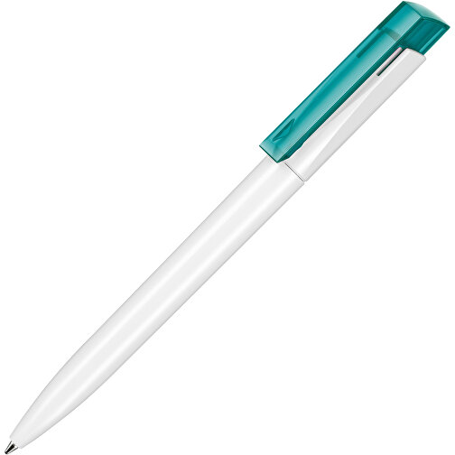 Kugelschreiber Fresh ST , Ritter-Pen, smaragd-grün/weiss, ABS-Kunststoff, 14,50cm (Länge), Bild 2