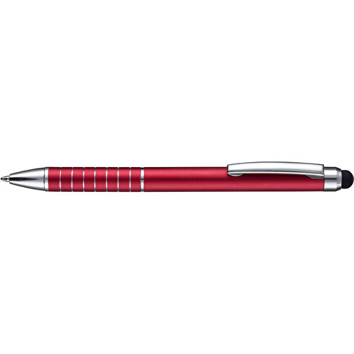 Kugelschreiber TOUCHPEN , Ritter-Pen, rot, Aluminium, 12,60cm (Länge), Bild 3