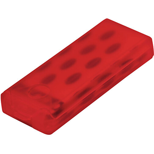 Pflasterbox 'Stripe' , trend-rot PP, Kunststoff, 8,30cm x 1,60cm x 3,60cm (Länge x Höhe x Breite), Bild 1