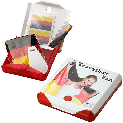 Travelbox 'Fan' , mehrfarbig, Kunststoff, 11,20cm x 2,40cm x 10,40cm (Länge x Höhe x Breite), Bild 2