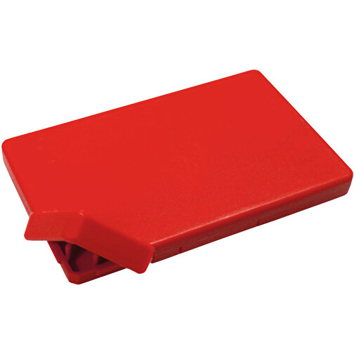 Mint-Spender 'Rechteck' , standard-rot, Kunststoff, 8,50cm x 0,80cm x 5,50cm (Länge x Höhe x Breite), Bild 1