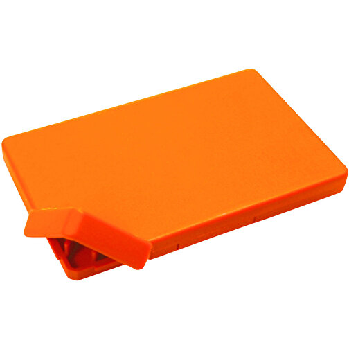 Mint-Spender 'Rechteck' , standard-orange, Kunststoff, 8,50cm x 0,80cm x 5,50cm (Länge x Höhe x Breite), Bild 1